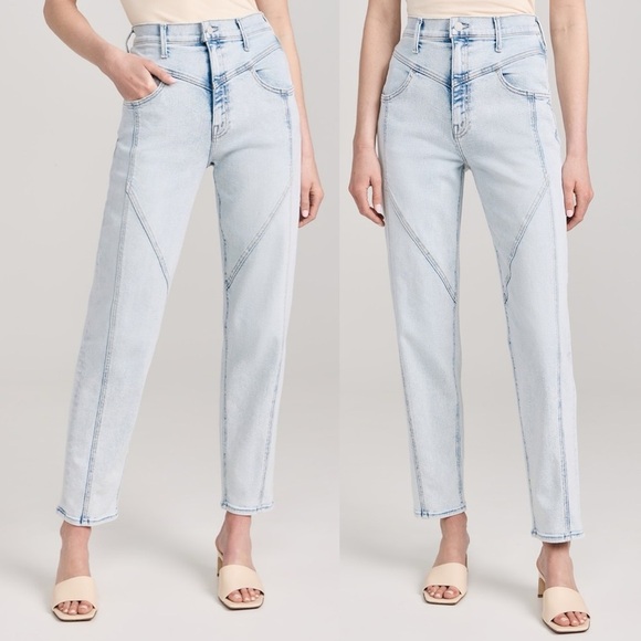 MOTHER - Pointy Study Nerdy Jeans in Glamour Shot Size 28 Light Wash Pants - Picture 1 of 9